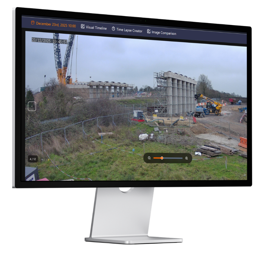 2K construction time-lapse camera system with 4G remote monitoring