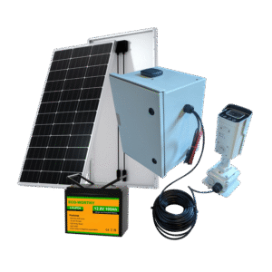 Solar construction time-lapse camera system with 4K camera and 4G remote monitoring